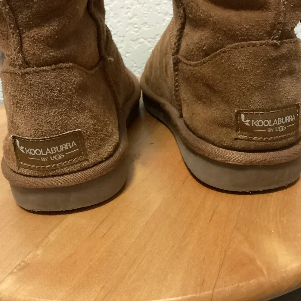 Koolaburra by UGG Victoria‎ Chestnut Suede Bow Boots Kids Size 4 101233K